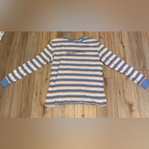 Pacsun Long-Sleeve Shirt w/ Stripes & “Anonymous” Lettering, Large